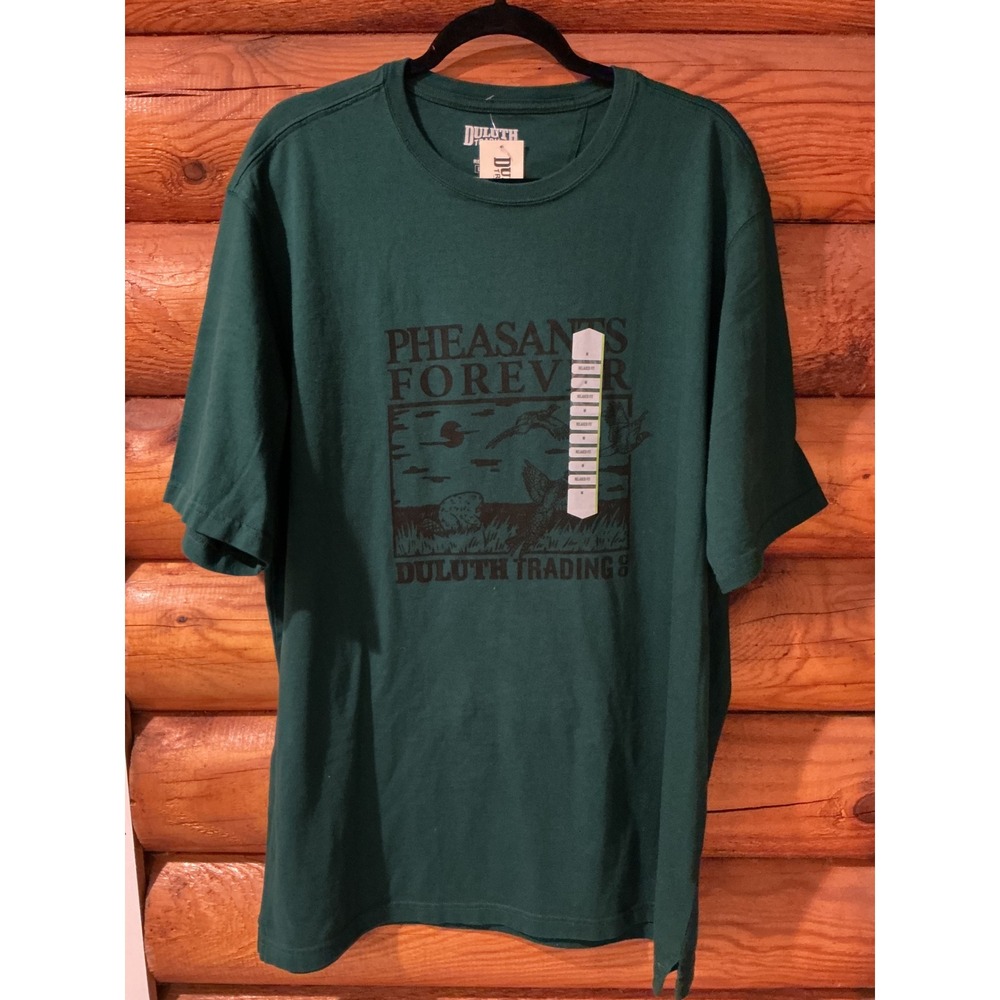 Duluth Trading Co Mens Pheasants Forever Longtail T Relaxed Fit Green T-Shirt M